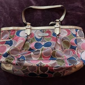 COACH C logo shoulder bag with matching wallet